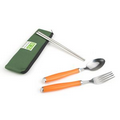 Custom Spoon Chopsticks Fork Set with Plastic Handle, 8 1/2"L x 2 1/2"W